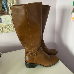 Brown tall boots
